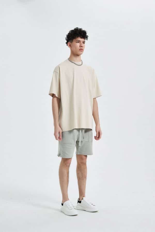 beige color oversized custom t shirts