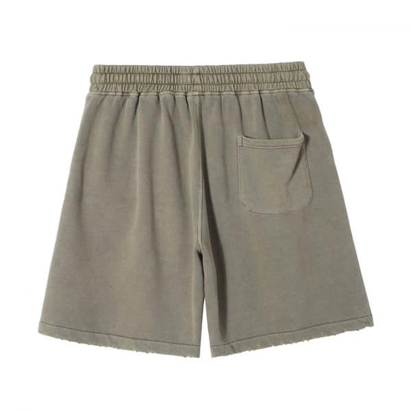 grey color back washed custom shorts