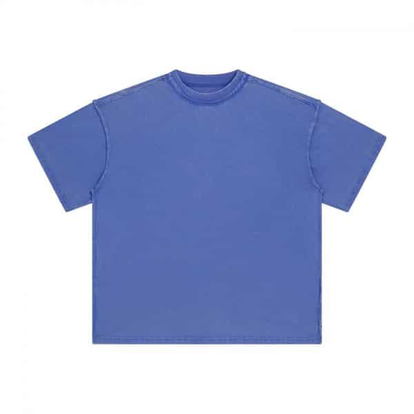 blue color front customized t shirt