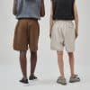 beige and brown color back custom shorts