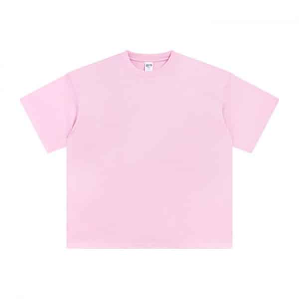 pink color front customize oversized t shirt