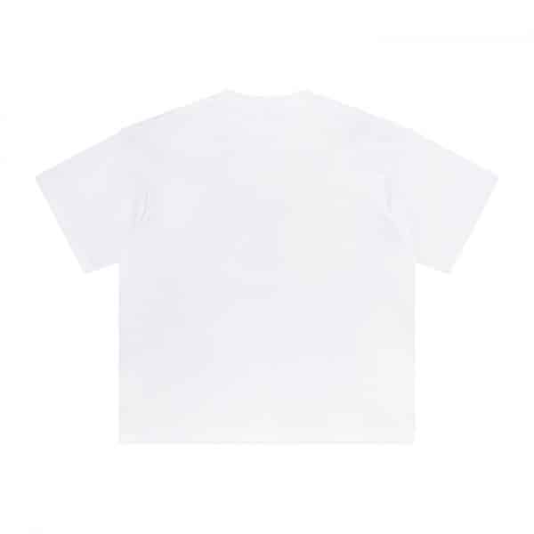 white color back customize oversized t shirt