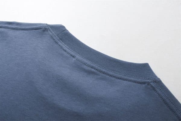 blue color back customize oversized t shirt neck