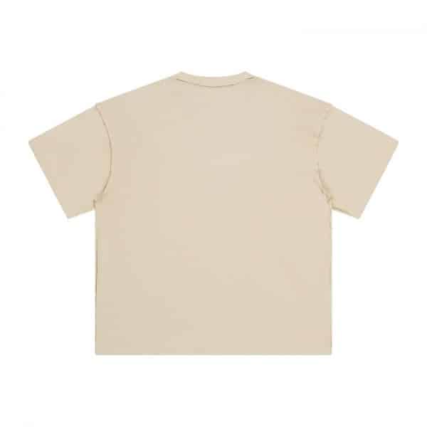 beige color back customized t shirt