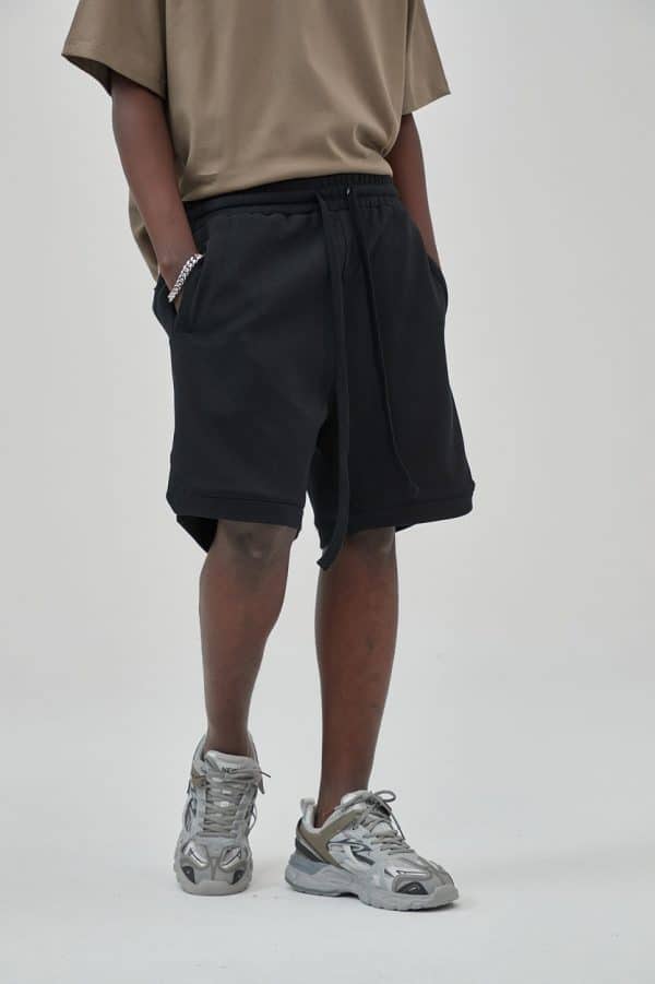 black color front custom shorts