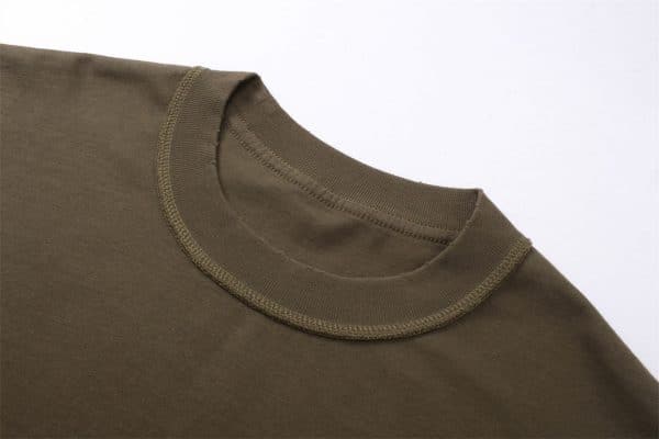 brown color design custom t shirts neck