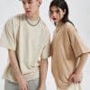 beige and khaki oversized custom t shirts