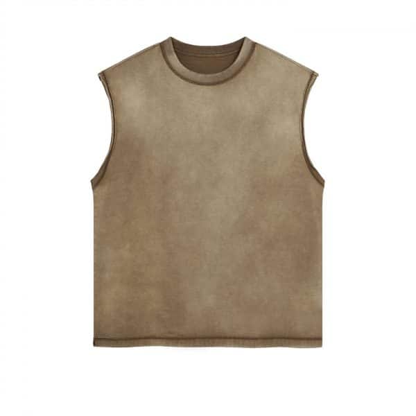 brown color front custom vest