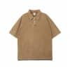 light brown color front custom polo shirts