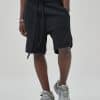 black color front custom shorts