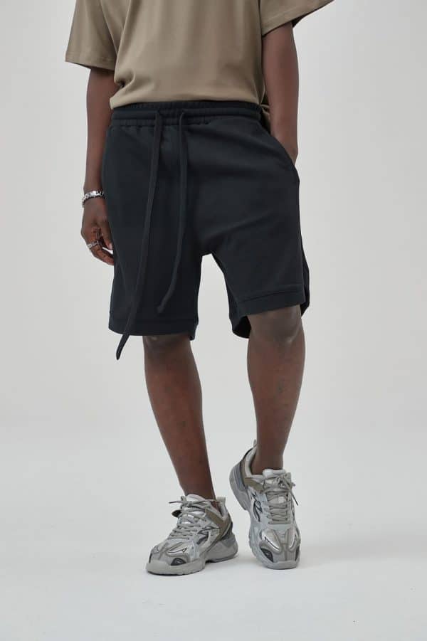 black color front custom shorts