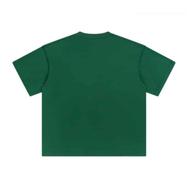 green color back design custom t shirts