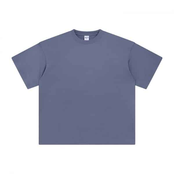 blue color front customize oversized t shirt