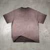 brown color washed custom t shirt