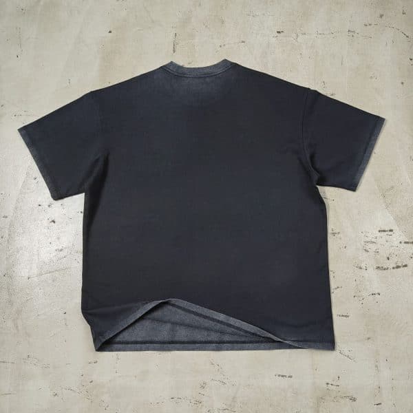 black color washed custom t shirt