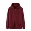 Burgundy Blue Zip Up High Quality Custom Hoodies