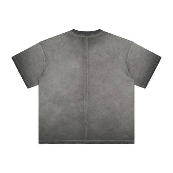 fast custom t shirts grey back